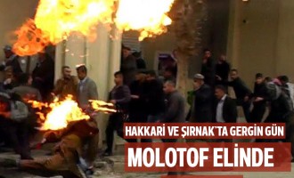 Κούρδος διαδηλωτής παραλίγο να καεί από  την μολότοφ που πέταξε προς την αστυνομία