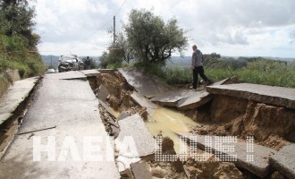 ΗΛΕΙΑ: Κατολισθήσεις, πλημμύρες και κομμένοι δρόμοι