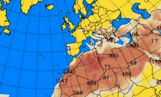 Δείτε τους χάρτες που δείχνουν την εισβολή σκόνης από την Σαχάρα