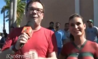 Βραζιλία: Ρεπόρτερ γδύθηκε για να υποδεχθεί τον Ρονάλντο (βίντεο)