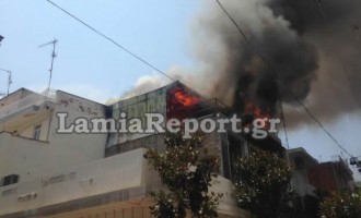 Πυρκαγιά στο κέντρο της Λαμίας