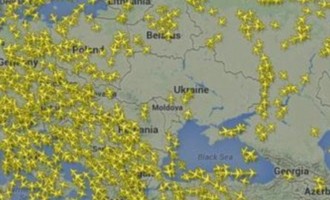 Εικόνα τρόμου: Κανένα αεροπλάνο δεν πετά πάνω από την Ουκρανία