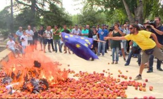 Ξεσηκώθηκαν οι Ισπανοί αγρότες για τα ροδάκινα και το εμπάργκο