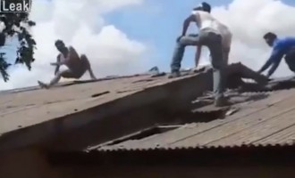 Κωμικοτραγική ληστεία στην Βραζιλία – Οι κλέφτες πέφτουν από την στέγη (βίντεο)