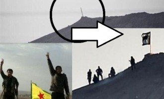 Οι Κούρδοι ανακατέλαβαν τον λόφο με τη σημαία των τζιχαντιστών