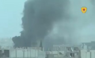 Κομπάνι: Οι πρώτες εικόνες από τη σφοδρή επίθεση των τζιχαντιστών (βίντεο)