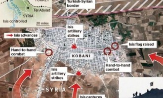 Δείτε σε χάρτη που βρίσκεται το Ισλαμικό Κράτος στην Κομπάνι