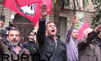Ξεφύτρωσαν για  τα καλά οι Ισπανοί φασίστες (βίντεο)