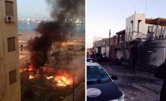 Τρομοκρατικές επιθέσεις σε πρεσβείες στην Τρίπολη (φωτογραφίες)