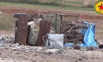 Οι Κούρδοι κατέστρεψαν φορτηγό – βόμβα από το Ισλαμικό Κράτος (βίντεο)