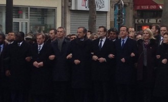 Ο Σαμαράς διαδηλώνει στο Παρίσι ενάντια στους τζιχαντιστές
