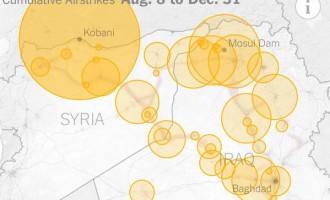 Ισλαμικό Κράτος: Πού και γιατί έχουν γίνει οι περισσότερες αεροπορικές επιδρομές (χάρτης)