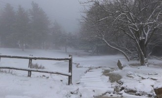 Το “έστρωσε” στην Πάρνηθα – Χιονισμένη Μεγάλη Εβδομάδα