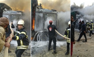 Αντίποινα Πούτιν: Η Ρωσία βομβάρδισε κονβόι με τούρκικα φορτηγά (φωτο)
