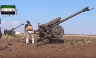 Τζιχαντιστές του FSA κανονιοβολούν πόλη νότια της Δαμασκού (βίντεο)