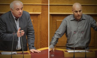 Αντάλλαξαν βρισιές Αμυράς και Καραθανασόπουλος στη Βουλή
