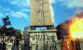 Ο βομβιστής αυτοκτονίας ανατινάζεται στον Οβελίσκο του Θεοδοσίου (φωτο)