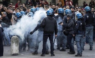 Συγκρούσεις Τούρκων οπαδών με την ιταλική αστυνομία πριν τον αγώνα Λάτσιo-Γαλατασαράι