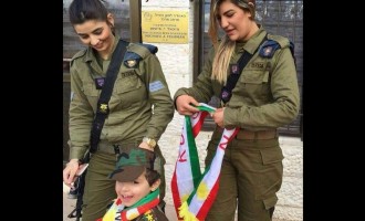 Ισραηλινές στρατιωτίνες με την κουρδική σημαία – Η νέα Μέση Ανατολή