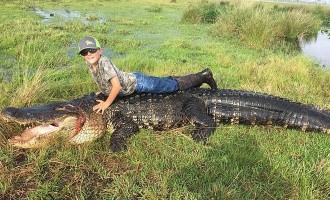 Σκότωσαν αλιγάτορα Godzilla μέσα σε φάρμα στη Φλόριντα (φωτο + βίντεο)