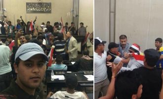 Ιρακινοί διαδηλωτές “μπούκαραν” στο κτίριο της Βουλής στη Βαγδάτη