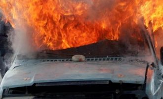 Ηράκλειο: Αυτοκίνητο στο οποίο επέβαιναν πατέρας και κόρη τυλίχτηκε στις φλόγες