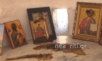 Βεβήλωσαν εκκλησία στην Κρήτη και αφόδευσαν πάνω στις εικόνες