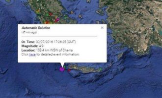 Σεισμός 4,9 Ρίχτερ ταρακούνησε τα Χανιά