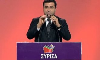Σελαχατίν Ντεμιρτάς στο Συνέδριο του ΣΥΡΙΖΑ: “Είμαστε στο πλευρό σας”
