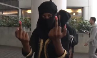 Νεαρή μουσουλμάνα απειλεί έξω από αεροδρόμιο ότι θα ανατινάξει τις ΗΠΑ