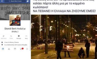 Οργή για Αλβανό που φέρεται να έγραψε για το κάψιμο της Ελληνικής Σημαίας: “Να πεθάνει η Ελλάδα”