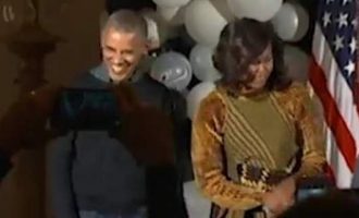Μπαράκ και Μισέλ Ομπάμα τα “σπάνε” χορεύοντας «Thriller» (βίντεο)