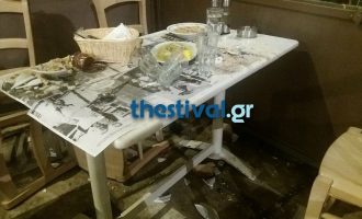 Επιτέθηκαν με καρέκλες και πιάτα στον Σώρρα στη Θεσσαλονίκη (φωτο)