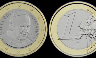 Τέλος η μορφή του Πάπα Φραγκίσκου από το κέρμα του ενός ευρώ