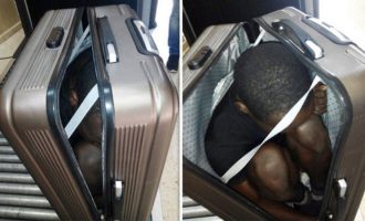 Η ισπανική Αστυνομία ανακάλυψε Αφρικανό κρυμμένο μέσα σε βαλίτσα (φωτο)