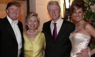 Παρόντες Χίλαρι και Μπιλ Κλίντον  στην τελετή ορκωμοσίας του Τραμπ