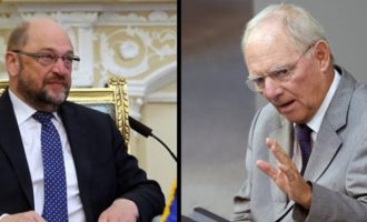 Ο Σόιμπλε αρνείται κυβερνητική συμμαχία με Σουλτς και θέλει τους φιλελεύθερους