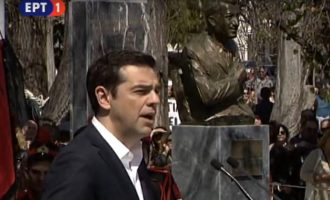 Τσίπρας στην Αμαλιάδα: Ο Μπελογιάννης σύμβολο ειρήνης και δημοκρατίας (βίντεο)
