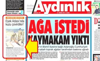 Για “ελληνικό κατοχικό πασχαλινό γλέντι” στο Αγαθονήσι γράφει η τουρκική εφημερίδα Aydinlik