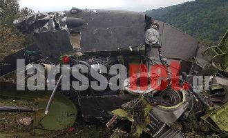 Η πρώτη φωτογραφία από το ελικόπτερο που έπεσε στην Ελασσόνα (φωτο)