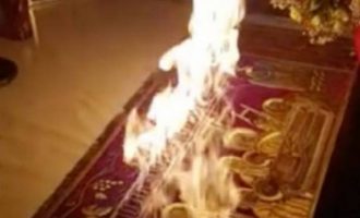 Ο Μητροπολίτης Άνθιμος κάλεσε σε απολογία τον ιερέα που έβαλε φωτιά στην Αγία Τράπεζα (βίντεο)