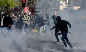 Πεδίο μάχης το κέντρο του Παρισιού – Άγριες συγκρούσεις μεταξύ αστυνομικών και νεαρών (φωτο+βίντεο)