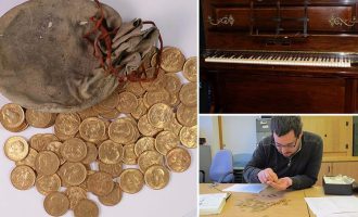 Θησαυρός εκατοντάδων χρυσών λιρών βρέθηκε κρυμμένος σε παλιό πιάνο (φωτο)