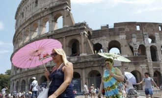 Καύσωνας πλήττει την Ιταλία – Αναμένονται βροχές και χαλάζι