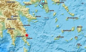 Χωρίς ζημιές ο σεισμός 4,8 Ρίχτερ στη Λακωνία