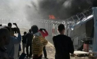 Νέα εξέγερση μεταναστών στη Μόρια – Έβαλαν φωτιές εντός και εκτός Hotspot