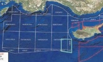 Τουρκικός χάρτης: Εξαφάνισαν το Καστελόριζο και θεωρούν δική τους την ΑΟΖ μεταξύ Ρόδου και Κύπρου