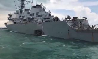 Εντοπίστηκαν οι σοροί των 10 αγνοούμενων ναυτικών του αντιτορπιλικού McCain