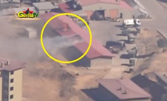 Κούρδοι αντάρτες (PKK) βομβαρδίζουν τουρκικό στρατόπεδο μέρα μεσημέρι (βίντεο)