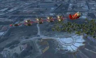 Ο Άγιος Βασίλης πέρασε και από την Ελλάδα πετώντας πάνω από την Ακρόπολη (βίντεο)